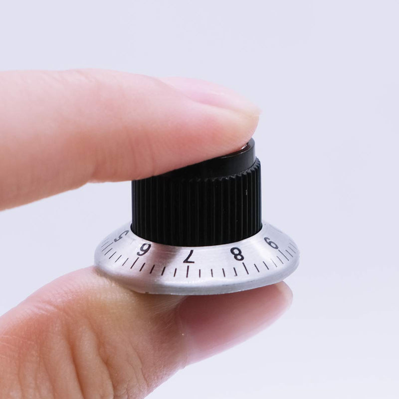 mxuteuk 4pcs Potentiometer Control Knob Volume Audio Electric Guitar Bass Screw Type 24 x 14.5mm (dh) KNOB-C-1