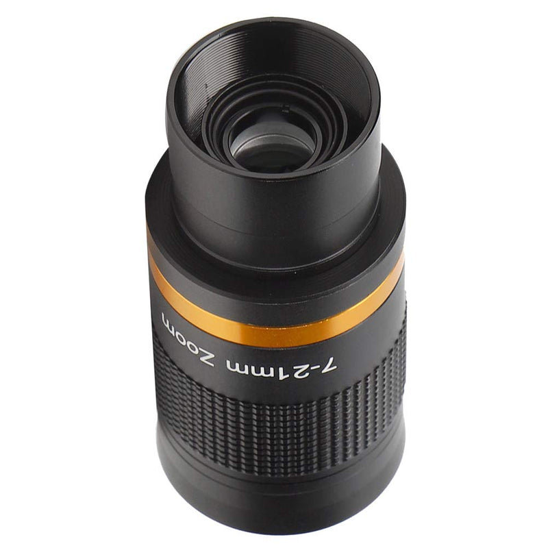 070 Telescope Eyepiece Professional Astronomical Telescope 7‑21mm Continuous Zoom Eyepiece Observation 1.25 Inch/31.7 MM (Black)