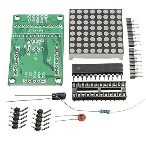 HiLetgo 2pcs MAX7219 88 Dot Matrix Module DIY Kit MAX7219 8x8 Common Cathode LED Dot Matrix DIY MCU Control Display Module 5V for Arduino