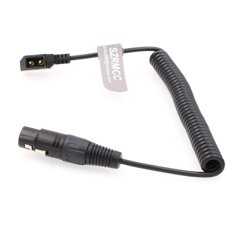 [AUSTRALIA] - SZRMCC XLR 4 Pin to D-tap Coiled Power Cable for DSLR Camcorder Practilite 602 LED Light Sony F55 SXS Camera Monitor Coiled Cable 