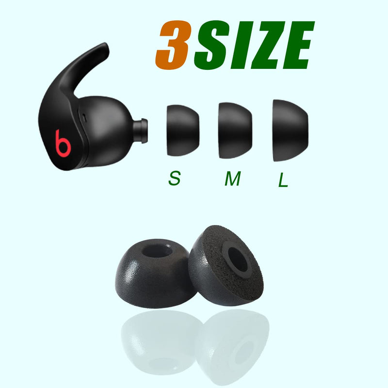 [AUSTRALIA] - Luckvan Memory Foam Ear Tips for Beats Fit Pro Replacement Eartips for Beats Earbuds Tips Fit Iin Beats Fit Pro Case, Black LMS foam-black 