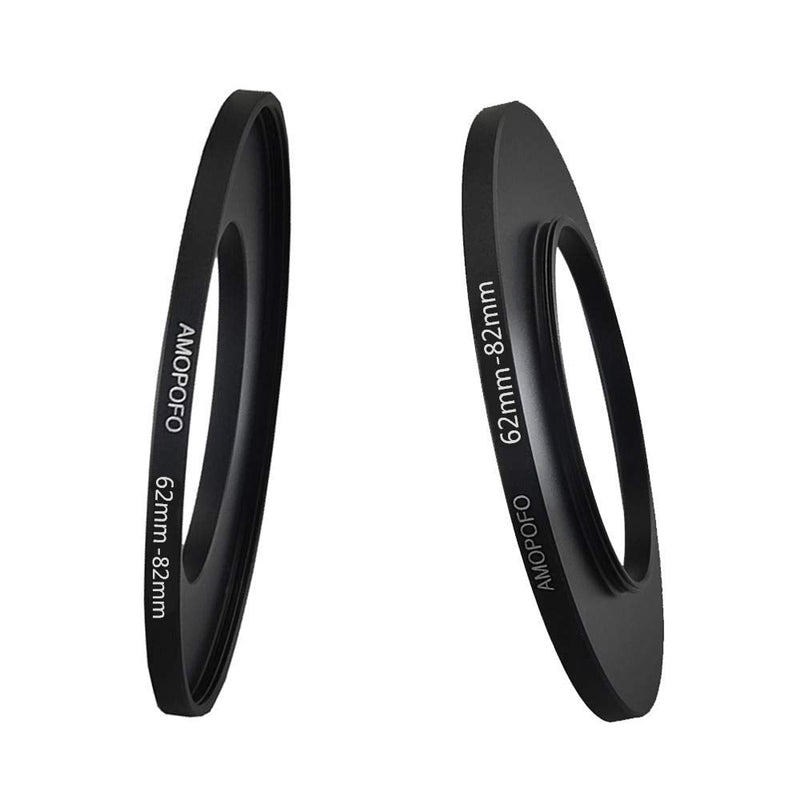 62 to 82mm Metal Ring/62mm to 82mm Step Up Ring Filter Adapter for UV,ND,CPL,Metal Step Up Ring,Compatible with All 62mm Camera Lenses & 82mm Accessories 62 to 82mm Step Up Ring Adapter