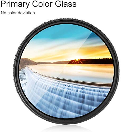 K&F Concept 37mm ND Filter Variable Fader NDX Neutral Density Adjustable ND2 to ND400 Lens Filter Kit + Cleaning Cloth for Cameras Lens