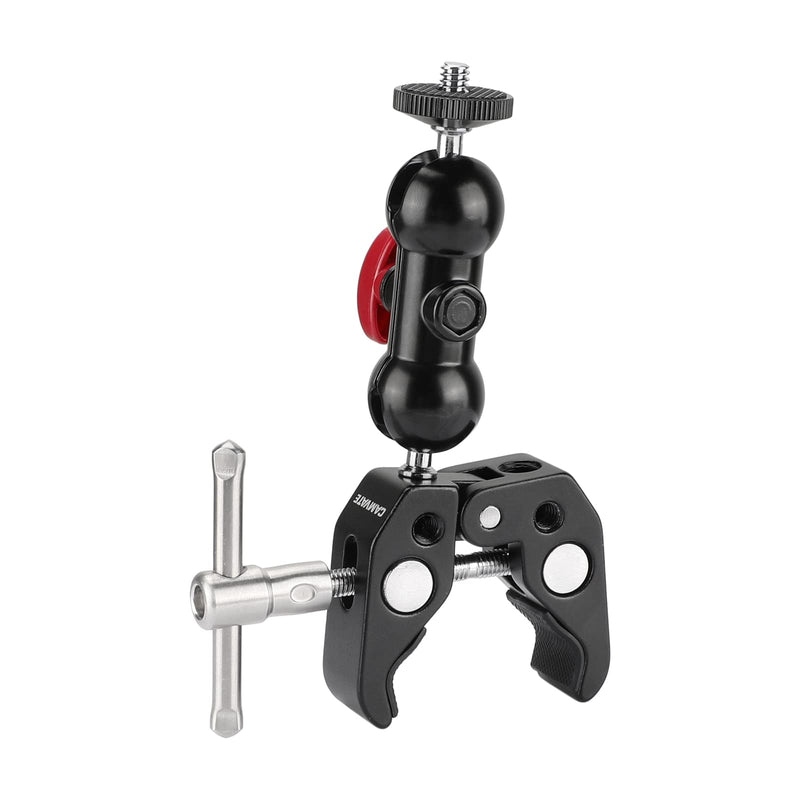 [AUSTRALIA] - CAMVATE Pole Clamp Mount with Super Clamp and 360 Degree Rotating Mini Ball Head for Mini 7",8" Monitor - 1333 