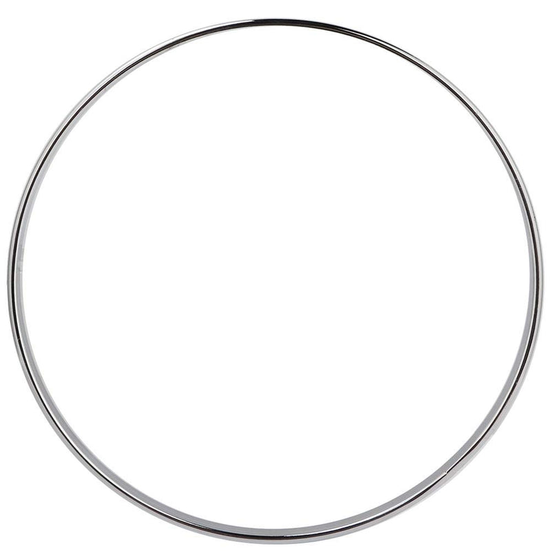 Banjo Hoop,8 Inch Steel Musical Instrument Tension Hoop Nickel-plated for Banjo Guitar Repair Replacement Parts,silver.