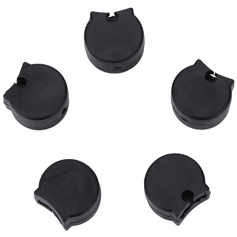 Rubber Clarinet Thumb Rest Cushion Protector Comfortable Soft Practical Rubber Clarinet Thumb Protector Finger Cover Black 10 Pcs