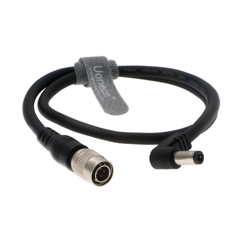 Uonecn Power Cable for Sound Devices 633/644/688 For Zoom F8 Right Angle DC to 4 pin hirose male