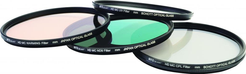 Ritz Gear™ 40.5mm Premium HD MC Super Slim Lens Filter Set (UV, CPL, ND9, Warming) with Schott Optical Glass