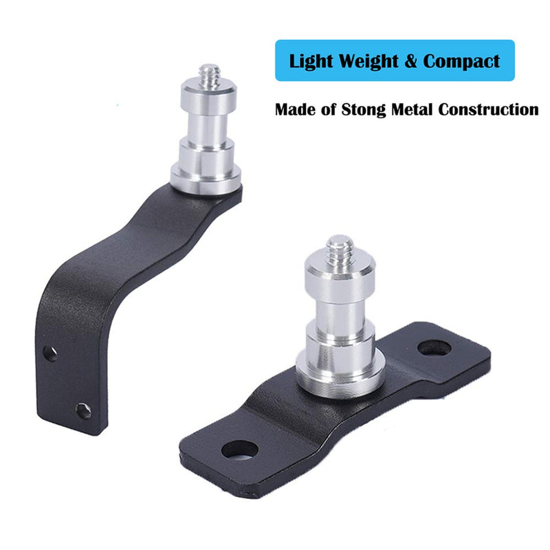 Wall Ceiling Mount 2 Pack Table Light Bracket 5/8" Stud with 1/4" Thread for Photo Studio Video Flash Lighting, Camera Gear Photography