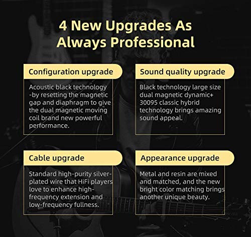 [AUSTRALIA] - KZ ZSN PRO X 1BA 1DD Hybrid HiFi Earphone, KINBOOFI in Ear Headphone Monitor ZSN Prox Stereo Sound KZ IEM with Detachable Cable for Musician Drummer (Golden NO Microphone) NO Mic Gold 