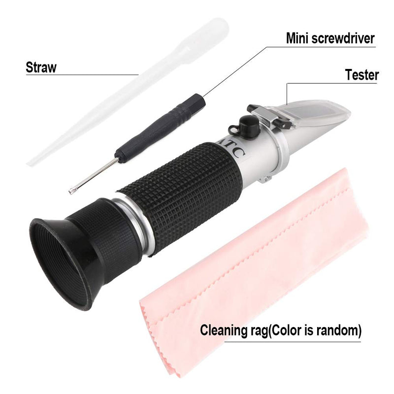 Brix Refractometer with ATC, Handheld Brix Meter Hydrometer 0-32% Portable Brix Reader Tester for Measuring Sugar Content in Fruit, Saccharimeter Refractometer for Replacement Brix Hydrometer Set