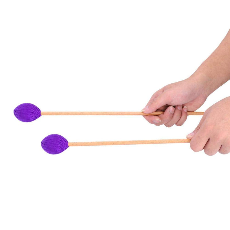 Marimba Mallets, Marimba Sticks Marimba Parts Percussion Mallets Marimba Accessory Percussion Instruments Accessory With Wool Heads And Beech Handles For Intermediate Players(Purple) Purple