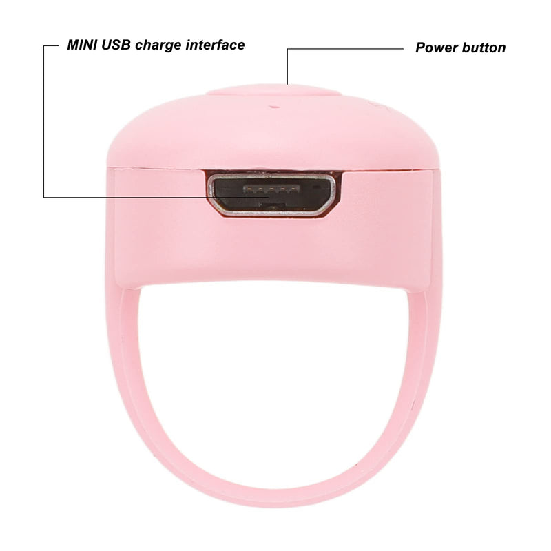 TikTok Remote Control App Page Turner, Wireless TIK Tok Scrolling Ring, Bluetooth Camera Video Recording Remote Shutter, Candy Color Silicone FingerRemote (Pink) Pink