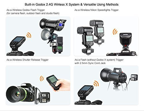 Godox Xpro-N TTL Wireless Flash Trigger for Nikon, Support 1/8000s HSS, 5 Dedicated Groups Buttons, Large Dot-Matrix LCD Display