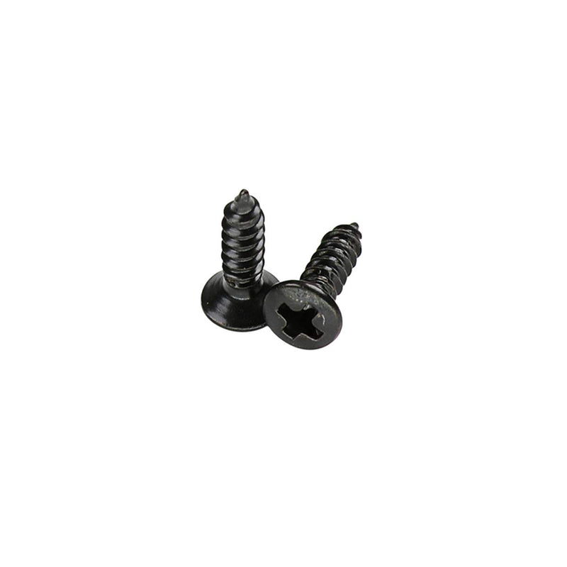 Musiclily Basic 2.5x10mm Metal Metric Thread Guitar Truss Rod Cover Mounting Screws for Epiphone Les Paul Style, Black (Set of 20)