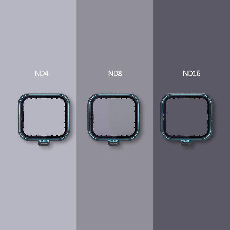 Neutral Density ND Filters Set with ND4 ND8 ND16 Lens Filters for GoPro Hero 2018/5/ 6 - Pack of 3
