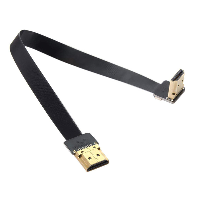 CYFPV FPV HDMI Male to Up Angled 90D HDMI Male HDTV FPC Flat Cable for FPV HDTV Multicopter Aerial Photography (0.2m) 0.2m