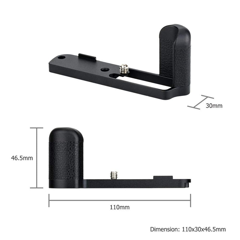 Dedicated Metal Hand Grip L Bracket for Sony RX100 VII RX100M7 Anti-Slip Holder, No Blocking to HDMI Multi Microphone Jack & Battery Memory Card Compartment, Replaces Sony AGR2 Attachment Grip