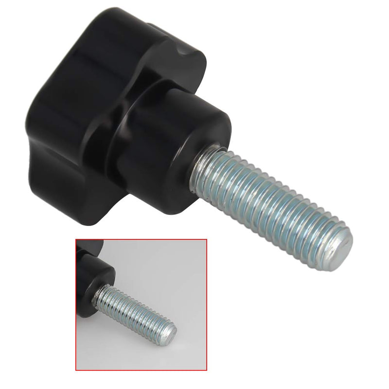 Othmro Black 10mm(M10) x 40mm Thread Replacement Star Hand Knob Tightening Screws 2Pcs