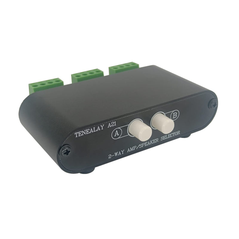 [AUSTRALIA] - TENEALAY 2-Way Stereo Amplifier Speaker Selector, AB Speaker Switch 2 Zone Distribution, Amp Switcher Box, SPK Controller A21 2 WAY AMP Switcher A21 