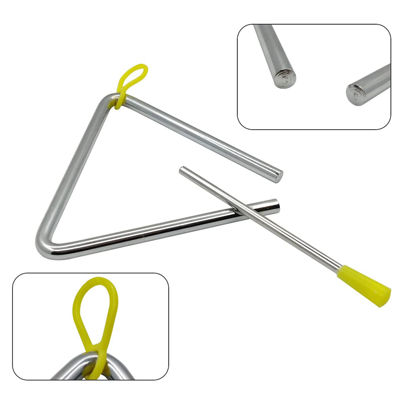 zhuohai Musical Steel Triangle With Striker, Triangle Percussion Instrument (5 Inch), 420221 5 in