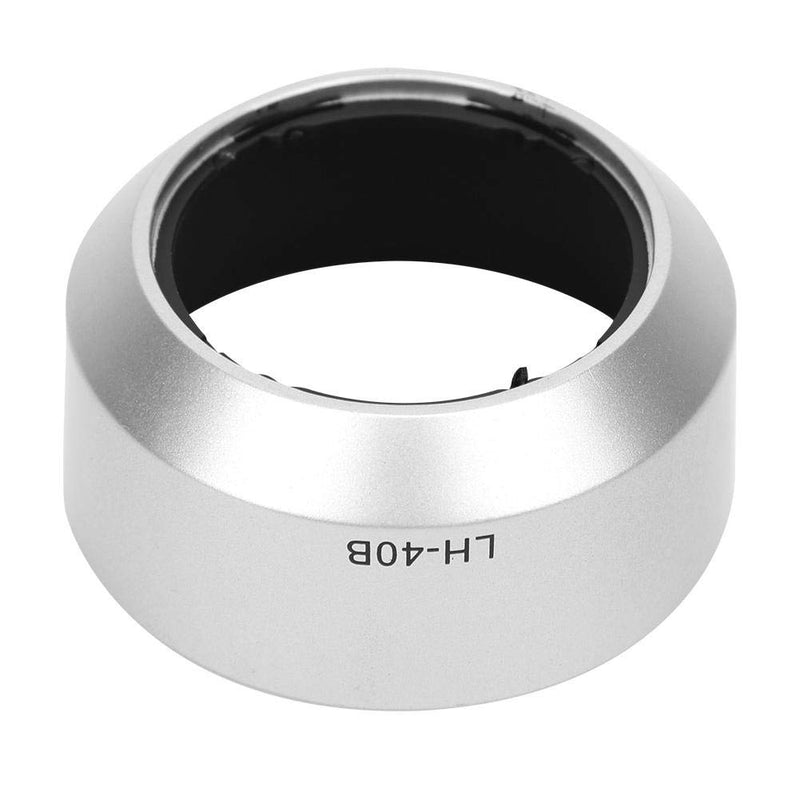 Bindpo LH-40B Camera Lens Hood Replacement 37mm for Olympus Digital M.ZUIKO 45mm f/1.8(Silver) Silver