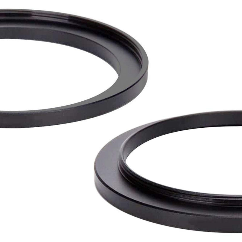 52-58(52mm Lens to 58mm Filter) Step-up Aerometal Camera Lens Filter Adapter Ring(2 Packs), Fire Rock Aviation Aluminum Alloy 52mm-58mm Step Up Ring for Filter, Hood, Lens Converter