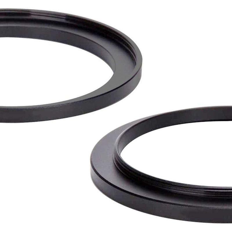 52-58(52mm Lens to 58mm Filter) Step-up Aerometal Camera Lens Filter Adapter Ring，Fire Rock Aviation Aluminum Alloy 52mm-58mm Step Up Ring for Filter, Hood, Lens Converter-2Packs