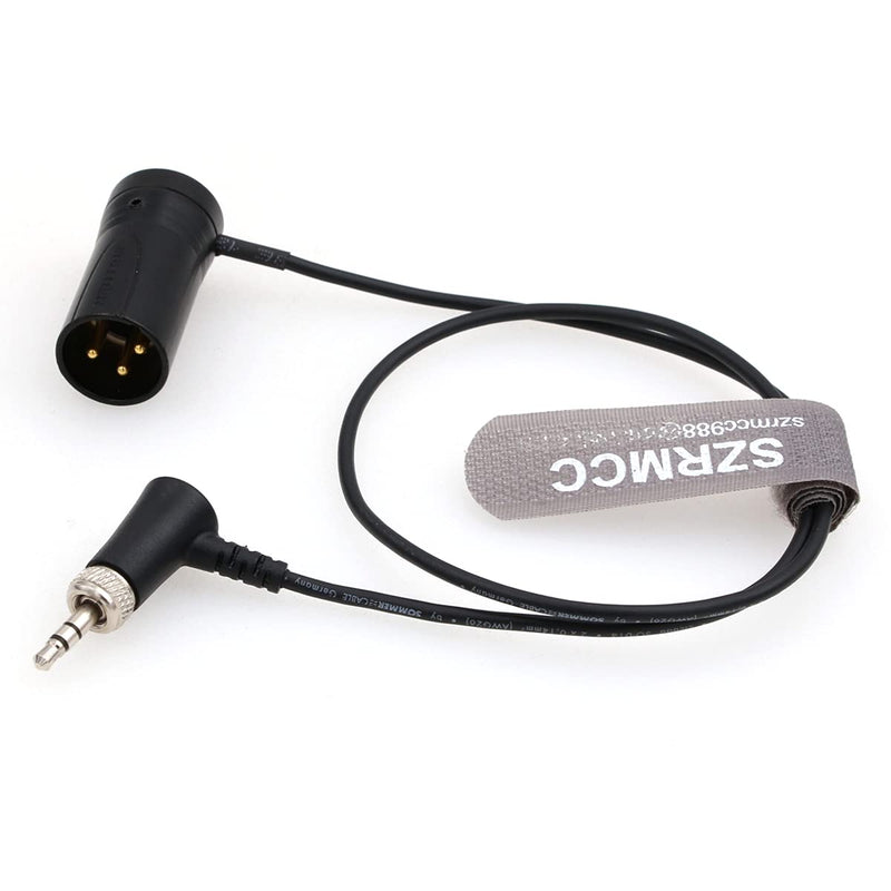 [AUSTRALIA] - SZRMCC Low Profile XLR 3 Pin Male to Locking 3.5mm TRS Audio Cable for Sennheiser EK500 Sony UWP-D Series Wireless Transmitter Receivers (Black Cap) Black Cap 