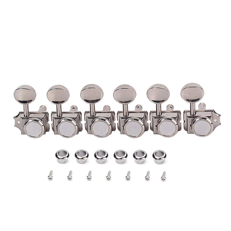 Alnicov Vintage Nickel Lock String Tuners 6R Electric Guitar Machine Heads Tuners For ST TL Guitar Tuning Pegs