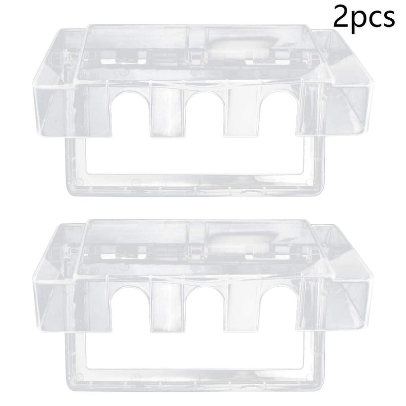 [AUSTRALIA] - Fielect 2Pcs Weatherproof in Use Outlet Cover Plug Receptacle Protector for Retrofit Siding Construction Transparent 118 Type 170x95x41mm 