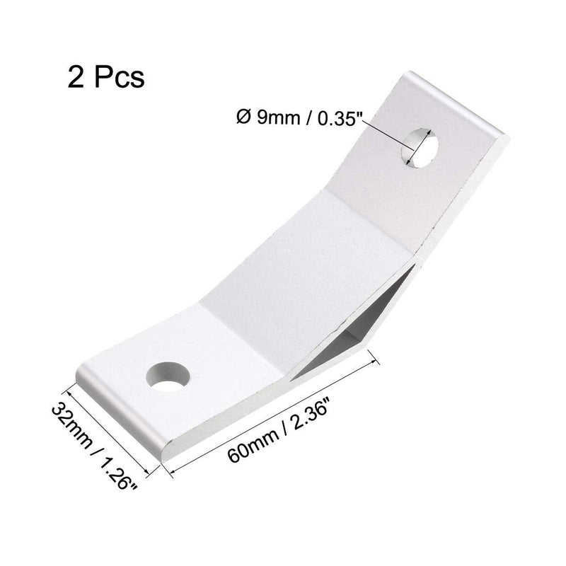 [AUSTRALIA] - uxcell 4040 Aluminum Corner Brackets Profile Corner Joint Connectors Corner Braces (135 Degree Angle) 2Pcs 