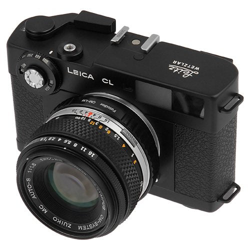 Fotodiox Lens Mount Adapter, Olympus OM Zuiko Lens to Leica M-Series Camera, fits Leica M-Monochrome, M8.2, M9, M9-P, M10 and Ricoh GXR Mount A12