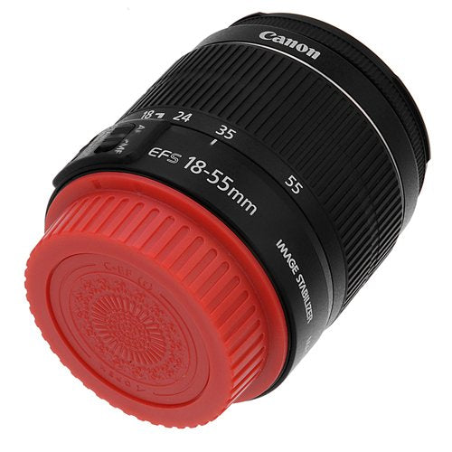[AUSTRALIA] - Fotodiox Designer (Red) Lens Rear Cap Compatible with Canon EOS EF and EF-S Lenses Red 