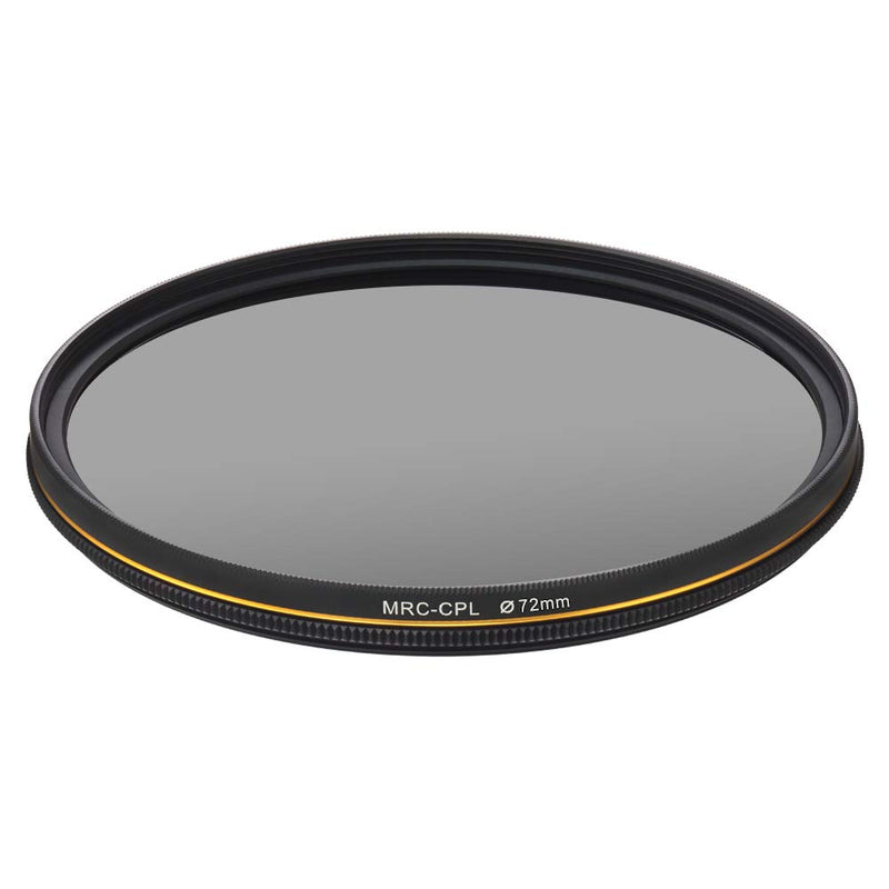 LENSKINS 72mm CPL Circular Polarizing Filter for Camera Lenses, 16-Layer Multi-Resistant Nano Coated, Ultra Slim, German Optics Glass, Weather-Sealed, Circular Polarizer Filter with Lens Cloth