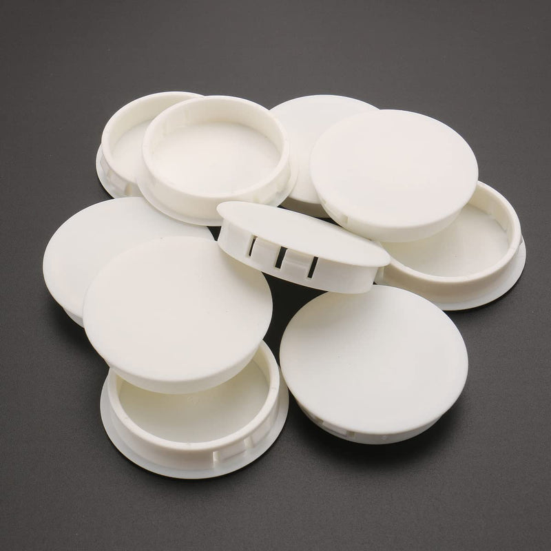 Baomain Plastic Locking Hole Plugs Panel Hole Diameter 2" (50mm) White HP-50 Pack of 25