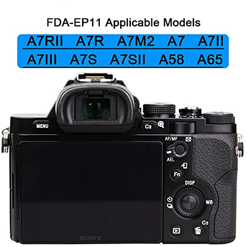 [AUSTRALIA] - EP-11 Eyecup Eyepiece Viewfinder Compatible for Sony A7RII A7R A7M2 A7 A7II A7III A7S A7SII A58 A65 Camera, Replacement FDA-EP11 (2 Pack) 