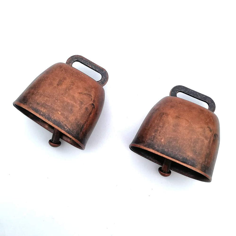 2Pcs Dog Cat Pet Copper Bells Animal Copper Small Size Bronze Bell Brass Pet Anti-Theft Accessories,wind chimes, baby early childhood bells, bracelet bells (Red Bronze)