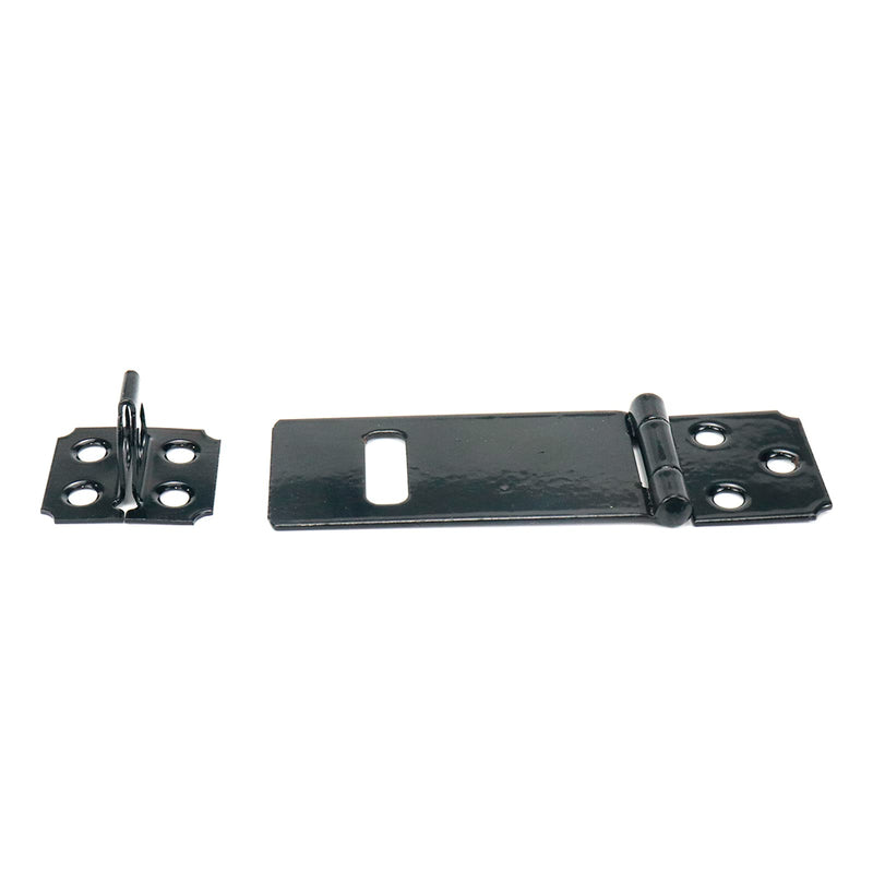 Tsnamay 4Pcs 3Inch Black Padlock Hasp,Door Slide Latch Lock Black Painted Iron Lock Black Iron with Screws for Home Yard Garden