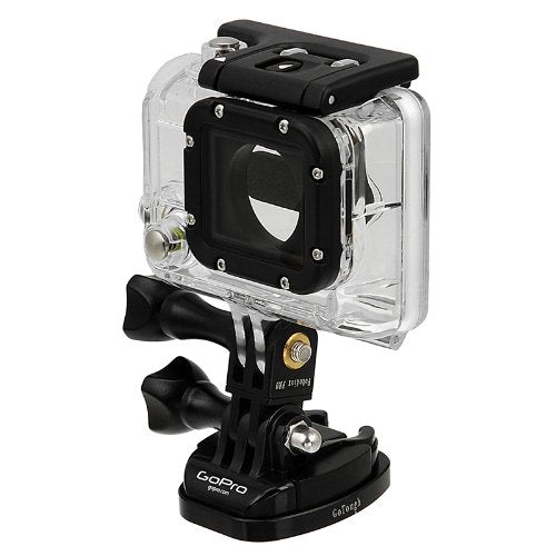 GoTough Black QR Mount with Pilot Holes – All Metal, Versatile Quick Release Plate with 1/4”-20 Tripod Screw and Pilot Holders Compatible with GoPro HERO3, HERO3+, HERO4, HERO5, HERO6, HERO7 Quick Rel With Screw Holes