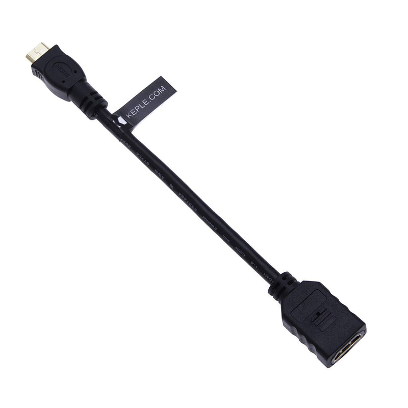 Mini HDMI to HDMI Adapter Cable for Tablet, Camera, Canon EOS-1D, EOS 5D, 60D, 70D, 80D, 100D, 750D, 760D, 1100D, 1200D, 1300D, Nikon Coolpix 1 AW1, J1, J3, S1, V1, V2 to TV HDTV LCD Monitor Projector