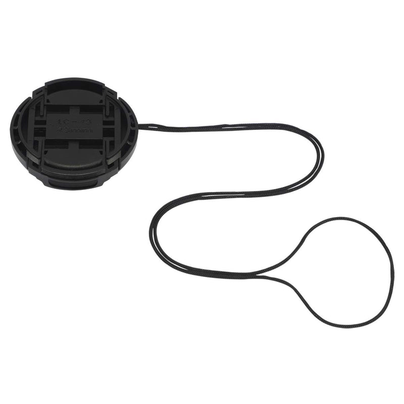 Haoge 43mm Center Pinch Snap On Front Lens Cap Cover with Cap Keeper for Canon Nikon Sony Fujifilm Sigma Tamron and Other 43mm Filter Thread Lens