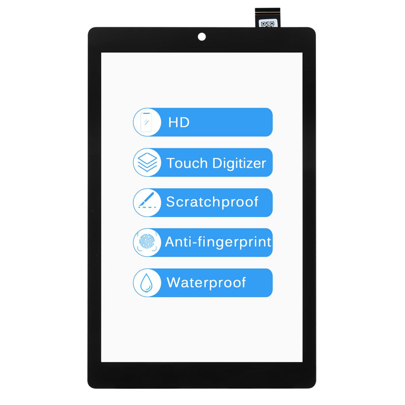 for ONN 100071483 Screen Replacement (No LCD Display) for ONN Gen 3 Surf 2022 Tablet 100071483 8inch Touch Screen Digitizer Panel Glass Parts Kit with Repair Tools(Black)