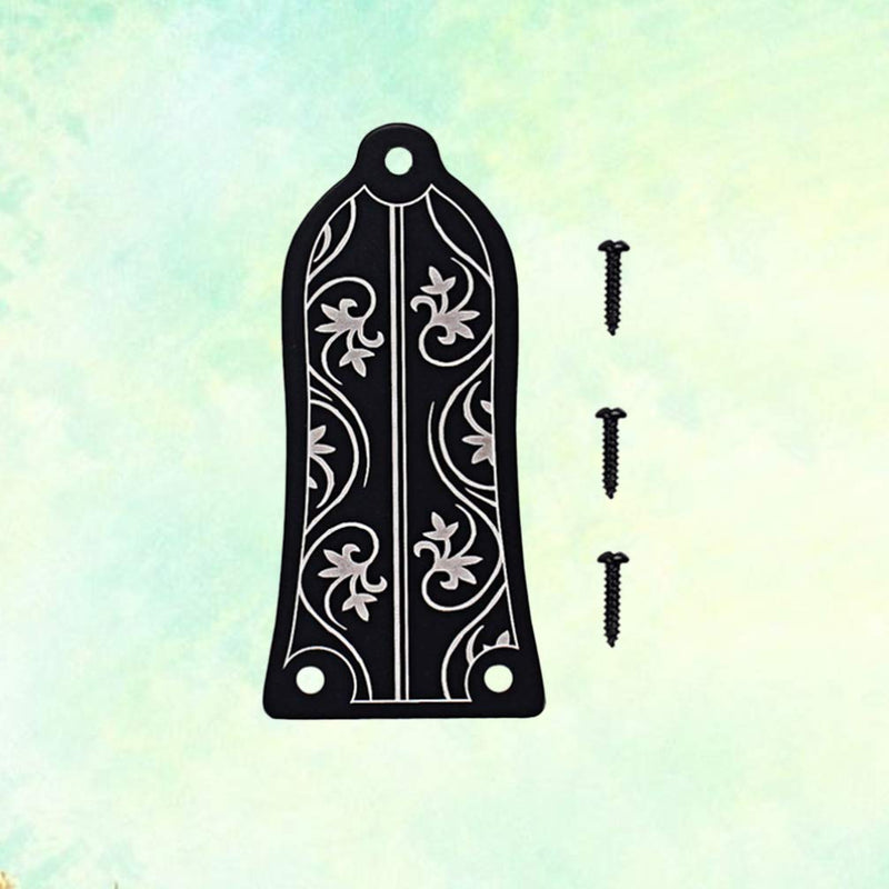 HEALLILY Guitar Truss Rod Cover GR34 Truss Rod Shape Case For Electric Guitar Les Paul Epiphone (Black)