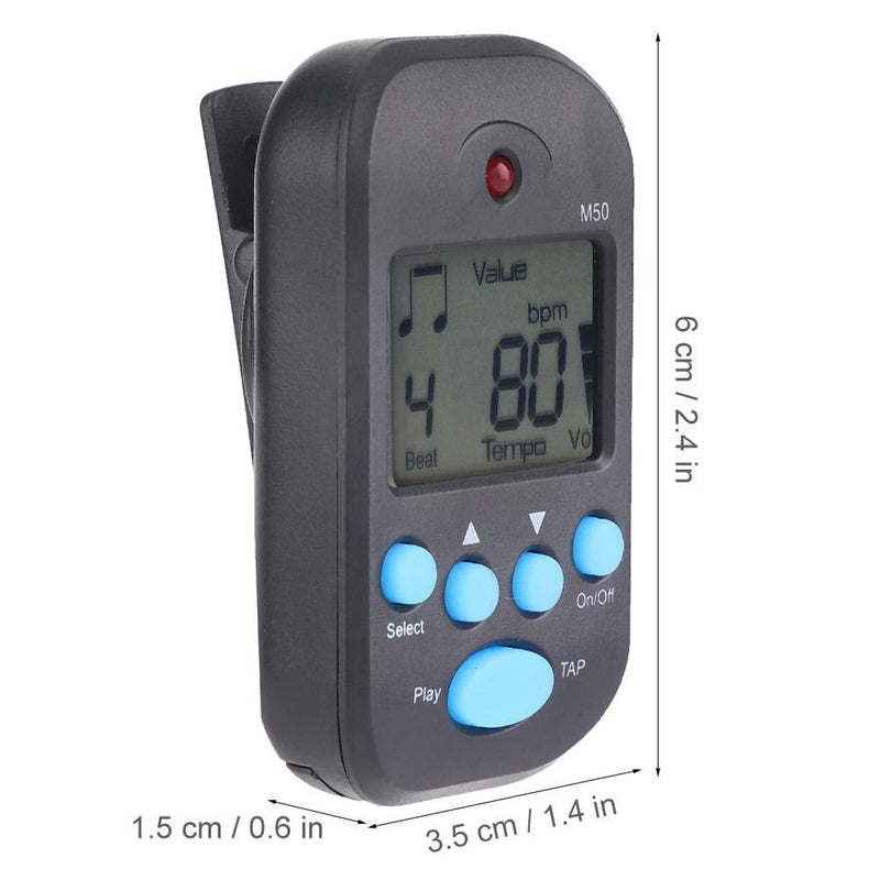Mini LCD Digital M50 Metronome Electronic Metronome Digital Beat Tempo for Guitar, Piano, Violin, Drum and Other Instruments