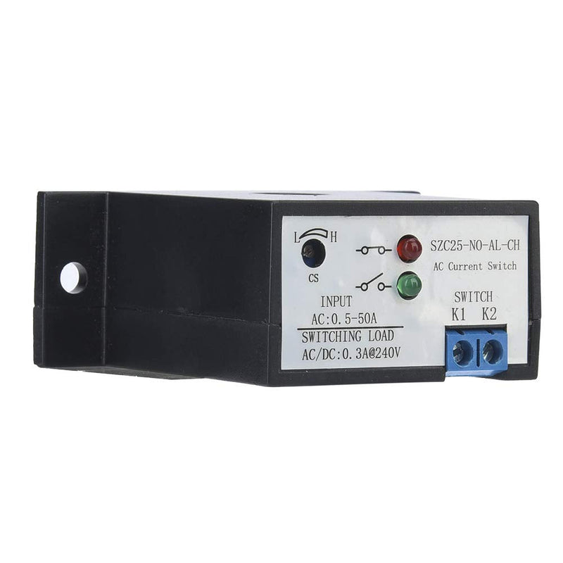 AC0.5-50A Current Switch,Current Relay,Normally Open Adjustable Current Sensing Switch SZC25-NO-AL-CH