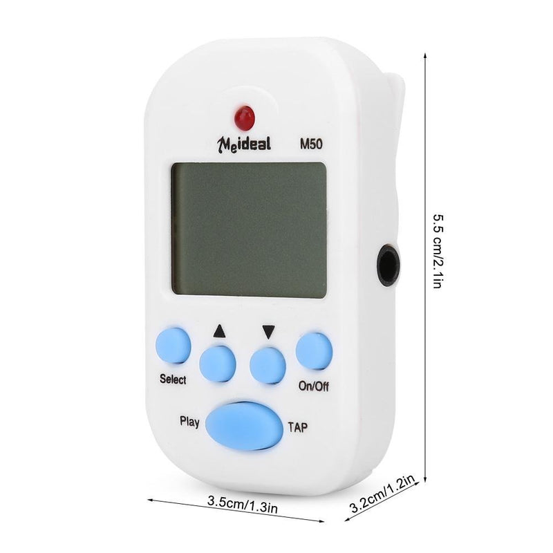 Mini Digital Metronome for Guitar LCD Digital Beat Tap M50 Tempo Metronome Clip Musical Instruments Black, White, Blue, Yellow, Red Pink