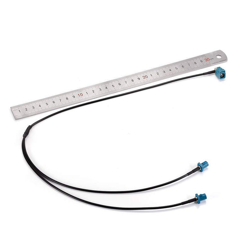 Superbat Fakra Splitter Cable 2 Male to Female RG174 Coaxial Cable Y-Type for Car Stereo GPS Antenna Extension Cable, 2Ft TYpe 3