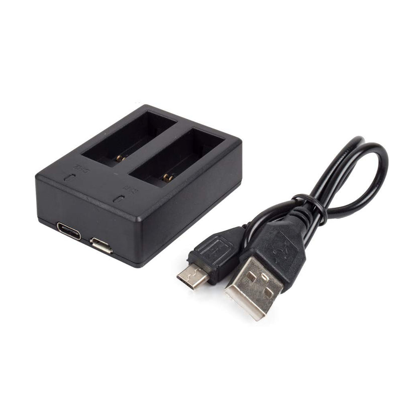 Dual Battery Charger for GoPro Hero 5/6 Come with USB Cable for Rapid 2 Channel Charging