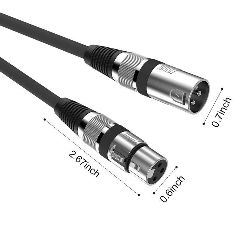 [AUSTRALIA] - Lolomo XLR Y Splitter, 3 Pin XLR 1 Female to 2 Male Mic Combiner Y Cord Balanced Microphone Adaptor Patch Cable - 1.5 Feet/50cm (1XLRF-2XLRM) 1XLRF-2XLRM 